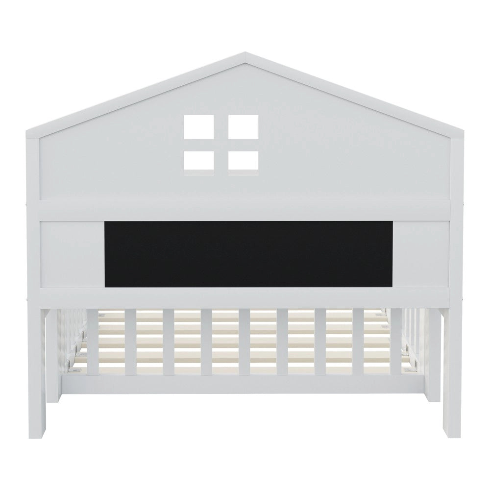 Letto Singolo per Bambini con Rete a Doghe e Contenitore ¨C MINIMAL ¨C Massello Bianco 90x200