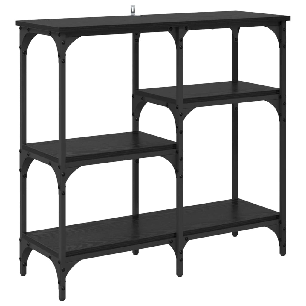 Tavolo consolle Rovere Nero 80 x 29 x 75 cm Legno multistrato