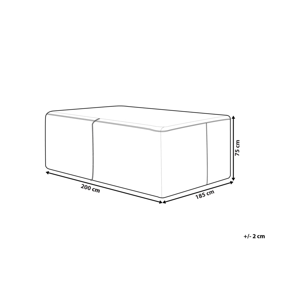 Copertura per mobili da giardino Copertura antipioggia in poliestere PVC grigio 200 x 185 x 75 cm