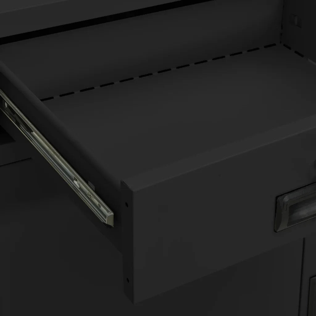 Armadio per Ufficio Antracite 90x40x102 cm in Acciaio cod mxl 41006