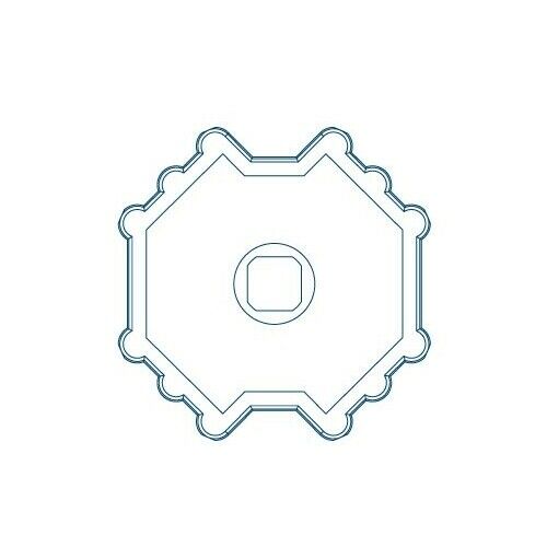 ADATTATORE OTTAGONALE PER RULLO Ø 60 MM VDS 43380/156 AUTOMAZIONE AUTOMATISMI