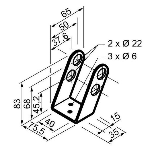 STAFFA SUPPORTO ATTUATORE ARGENTO VDS 2700124 AUTOMAZIONE AUTOMATISMI ORIGINALE