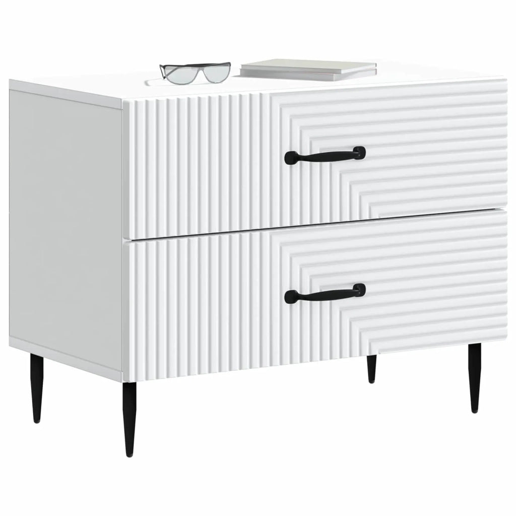 Armadio da Notte con cassetto Bianco 62 x 34,5 x 47,5 cm 894775