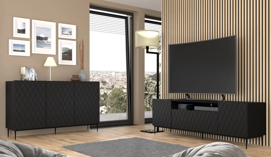 COLLEZIONE MOBILI DIUNA RTV2D1K 193 NERO OPACO MONTATURA NERA