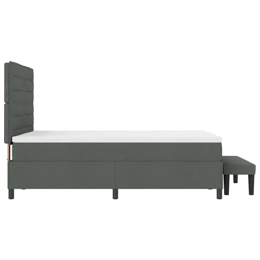 Letto a molle con testiera Grigio scuro 140 x 200 cm Tessuto 3343996