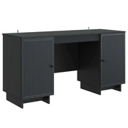 Scrivania | Tavolo da Ufficio Nero Legno ingegnerizzato 142,5 x 50 x 75 cm