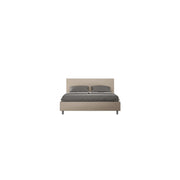 Letto imbottito Matrimoniale 160x200 cm Adele - Similpelle,Tortora,Contenitore