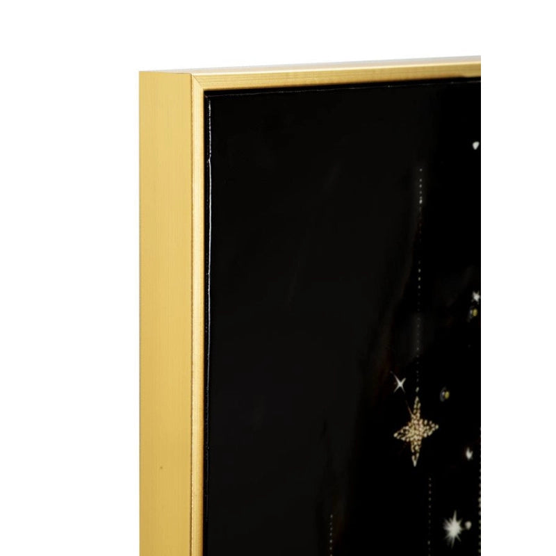 Stampa Decorata Su Tela Laccata Con Cornice Maternity -b- cm 60x3,5x90
