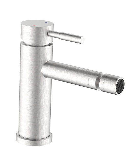 Miscelatore bidet in acciaio inox satinato tondo