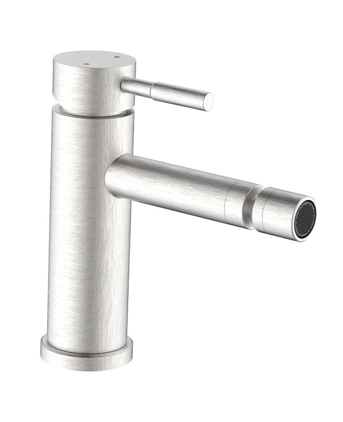Miscelatore bidet in acciaio inox satinato tondo