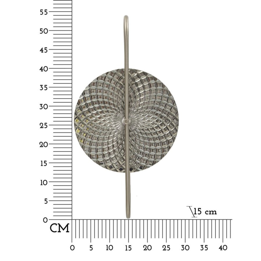 Lampada a Parete VKH66, Argento, Metallo, 28x15x54 cm