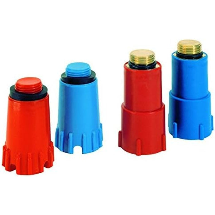 Tappo prova impianti rosso con f iletto 1/2 in ottone goplast 114