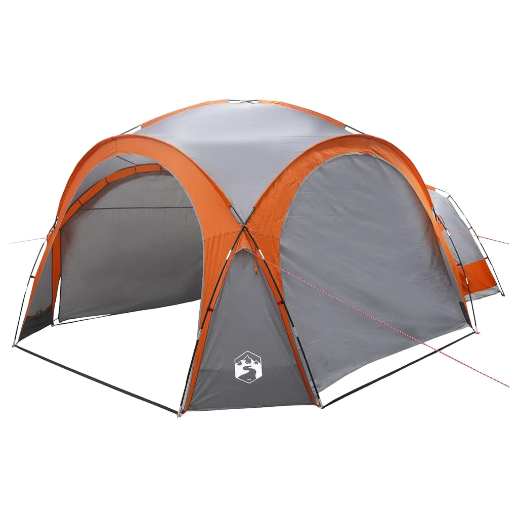 Tenda Laterale con tetto Grigio e arancione 410 x 410 x 250 cm 42028683