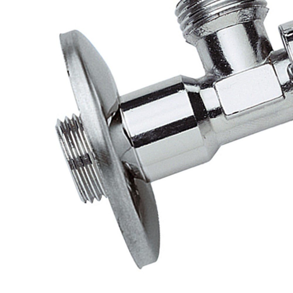 Rubinetto a sfera con guarnizione in ptfe e rosetta 1/2x1/2