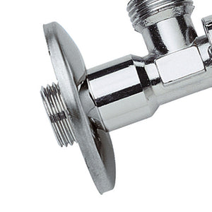 Rubinetto a sfera con guarnizione in ptfe e rosetta 1/2x1/2