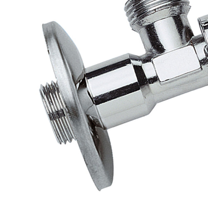 Rubinetto a sfera con guarnizione in ptfe e rosetta 1/2x1/2