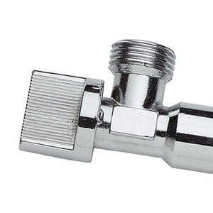 Rubinetto a sfera con guarnizione in ptfe e rosetta 1/2x1/2