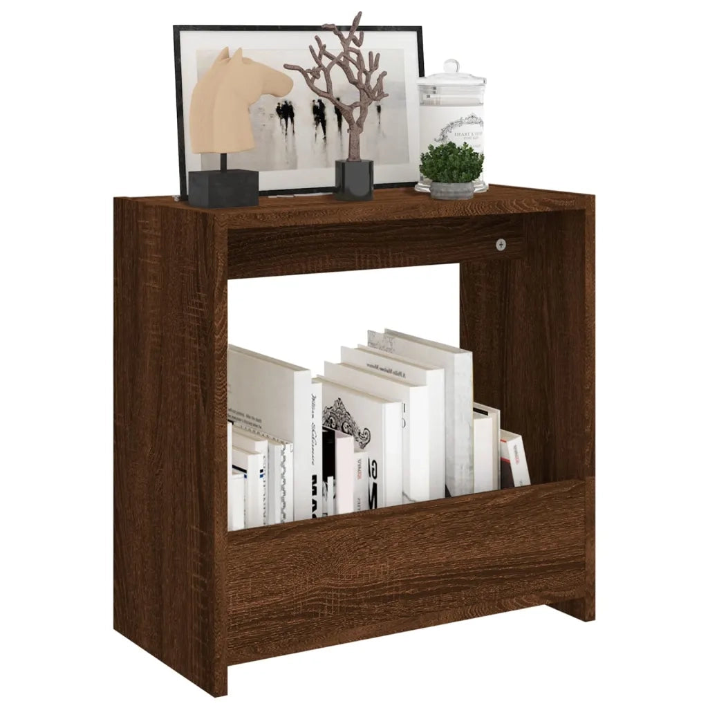 Tavolino | Tavolo laterale Rovere Marrone 50x26x50 cm in Legno Multistrato