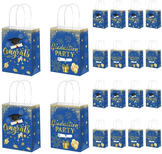 Set di sacchetti da regalo in ceramica da 12 pezzi - Set di regali per la cerimonia - Set di maniglie per sacchetti - Regali per occasioni speciali - Dimensioni: 16x7,9x21 cm - Tema cerimoniale - Sacchetti da regalo personalizzabili