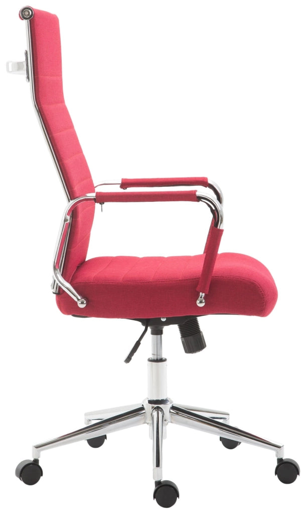 Sedia ufficio KOLUMBUS in tessuto rosso