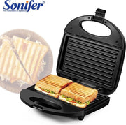 Grill a Contatto - Apparecchio per Panini - Tosti Apparecchio - Griglia a Contatto - Nero
