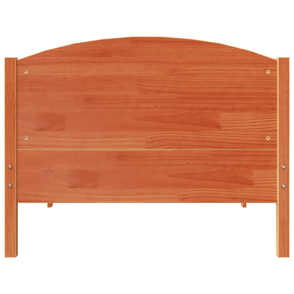 Letto senza Materasso Marrone Cera 75x190 cm in Legno di Pino 3306251