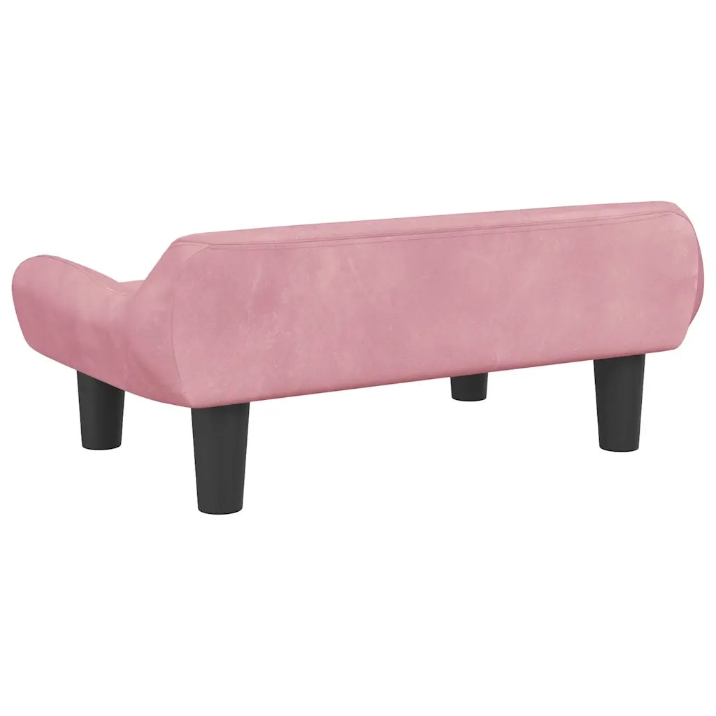 Divano per Bambini Rosa 70x40x24 cm in Velluto