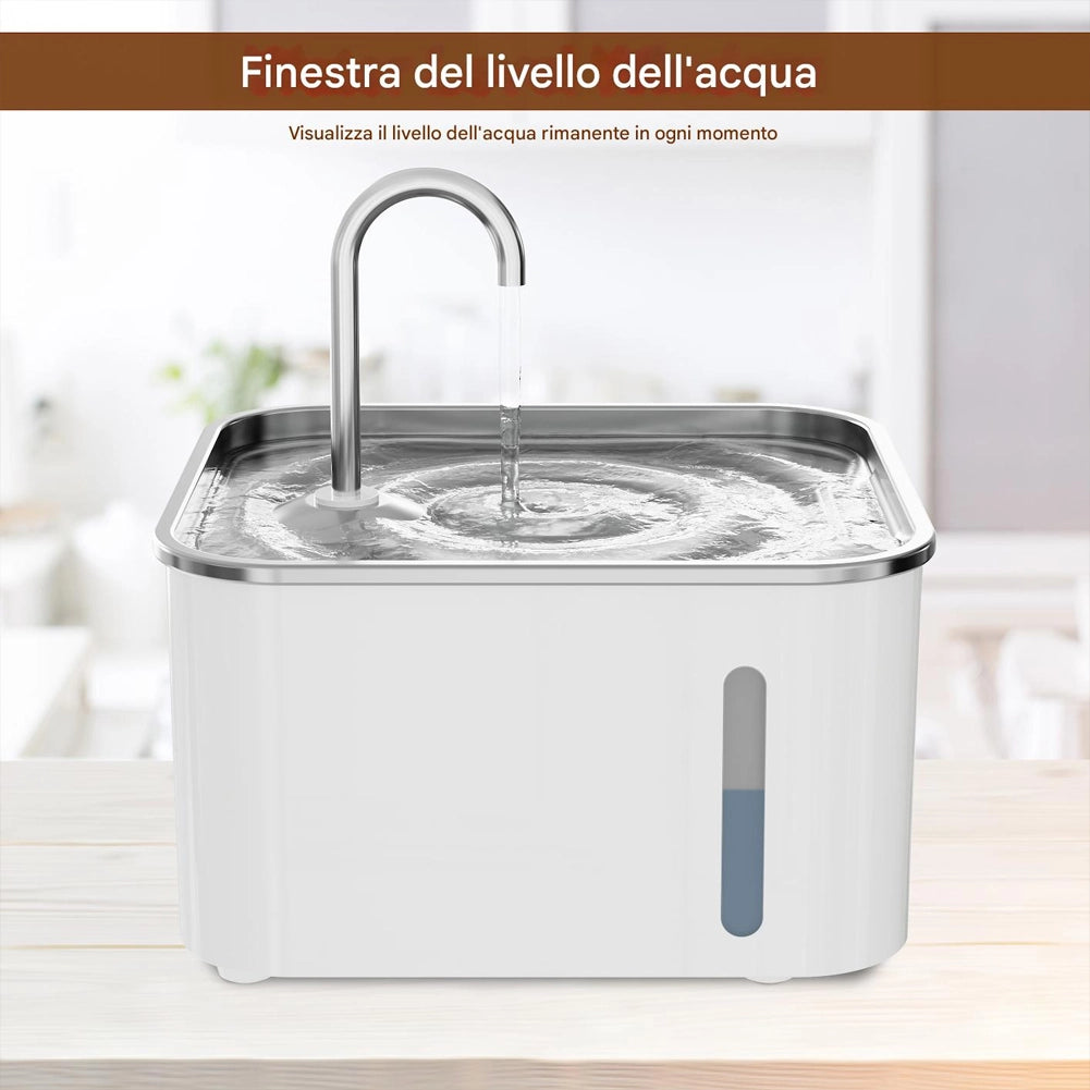 Dispenser Erogatore d'Acqua da 3.5 Litri Intelligente per Animali con Sensore