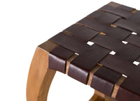 Sgabello artigianale in legno massello di mindi