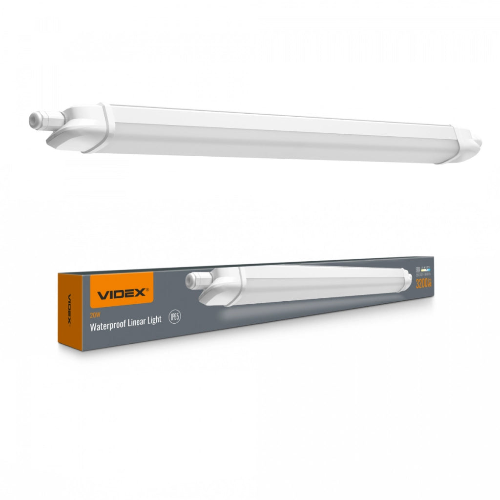 Lampada lineare stagna bianca 60cm LED 20W 3200lm Videx