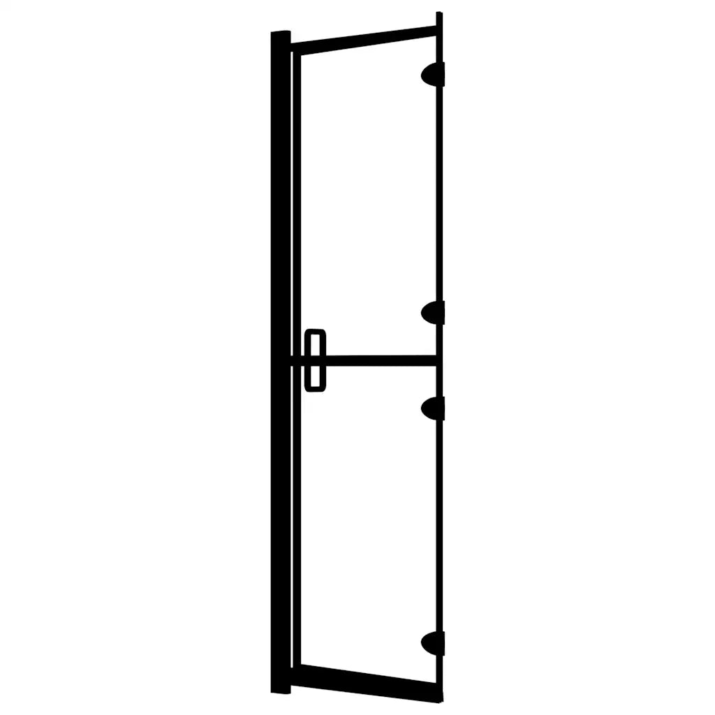 Pannello Doccia Pieghevole in ESG 100x140 cm Nero CFW8592348