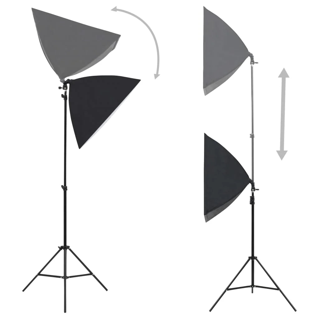 Kit professionale per studio fotografico con softbox e fondale verde 02_0001431