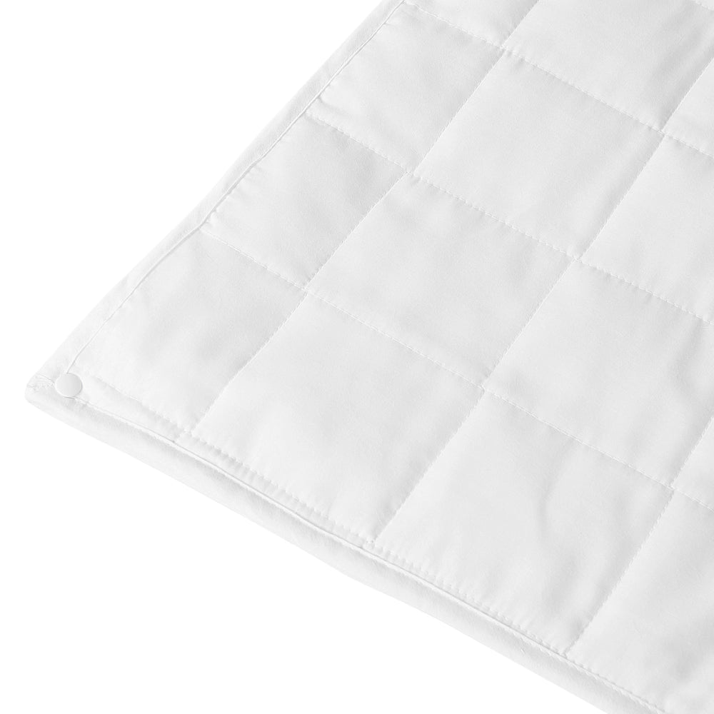 Piumino in misto poliestere bianco matrimoniale 200 x 220 cm trapuntato con bottoni per tutte le stagioni