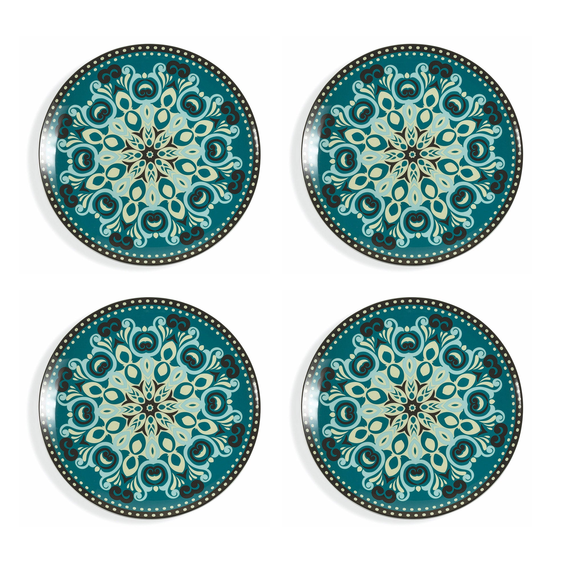 Set 4 Piatti da Portata in Porcellana Sottosmalto Decoro Orientale VdE Tivoli 1996 Cala Jondal