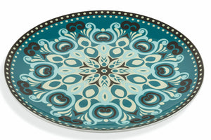 Set 4 Piatti da Portata in Porcellana Sottosmalto Decoro Orientale VdE Tivoli 1996 Cala Jondal