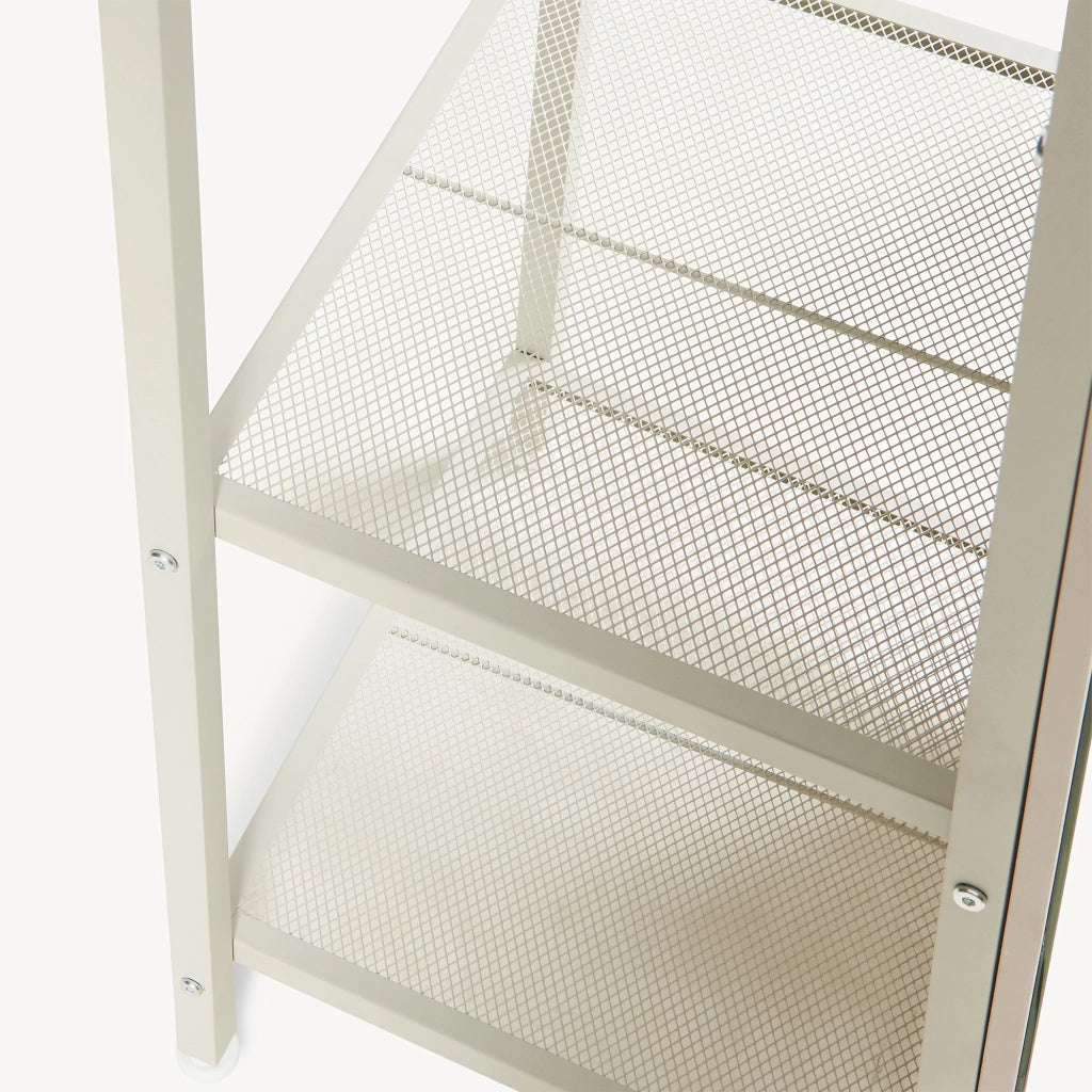 Specchio da Terra Frenraby con Appendiabiti e Ripiani 165 x 40 x 35 cm - Avena Oatmeal [en.casa]