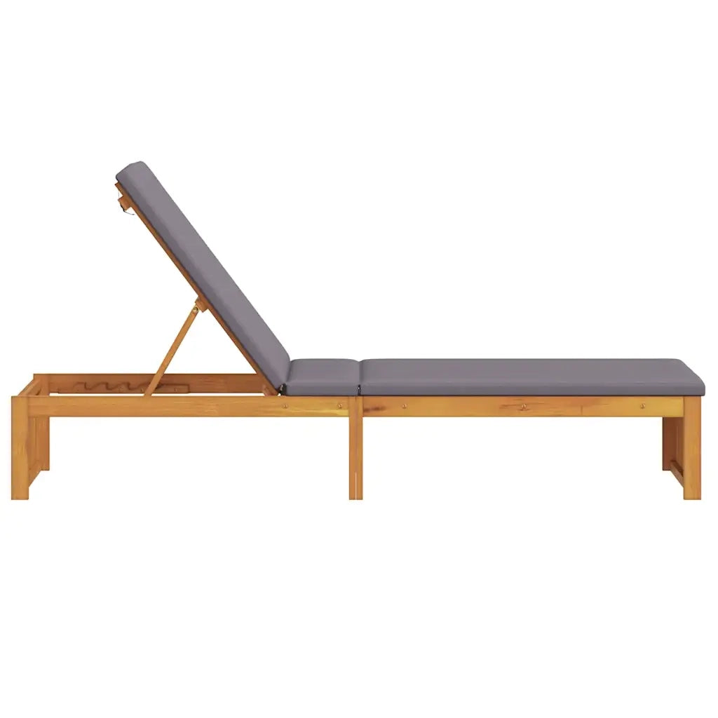Lettino da sole con cuscino Olio Naturale 200 x 55 x 94 cm 4108116