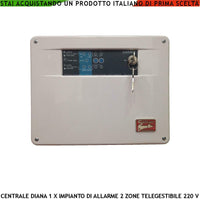 DIANA 2 ZONE CENTRALE ALLARME PER IMPIANTO ANTIFURTO SECURVERA SH-D1FCDA2ZFA