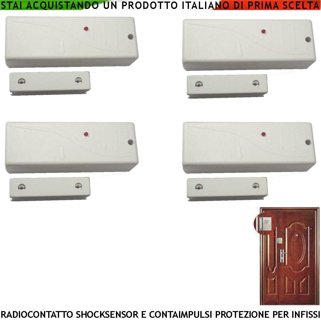 CONTATTO WIRELESS 4 PEZZI SISMICI CMR20VR CONTAIMPULSI SECURVERA SS-CBRCMRLCSD