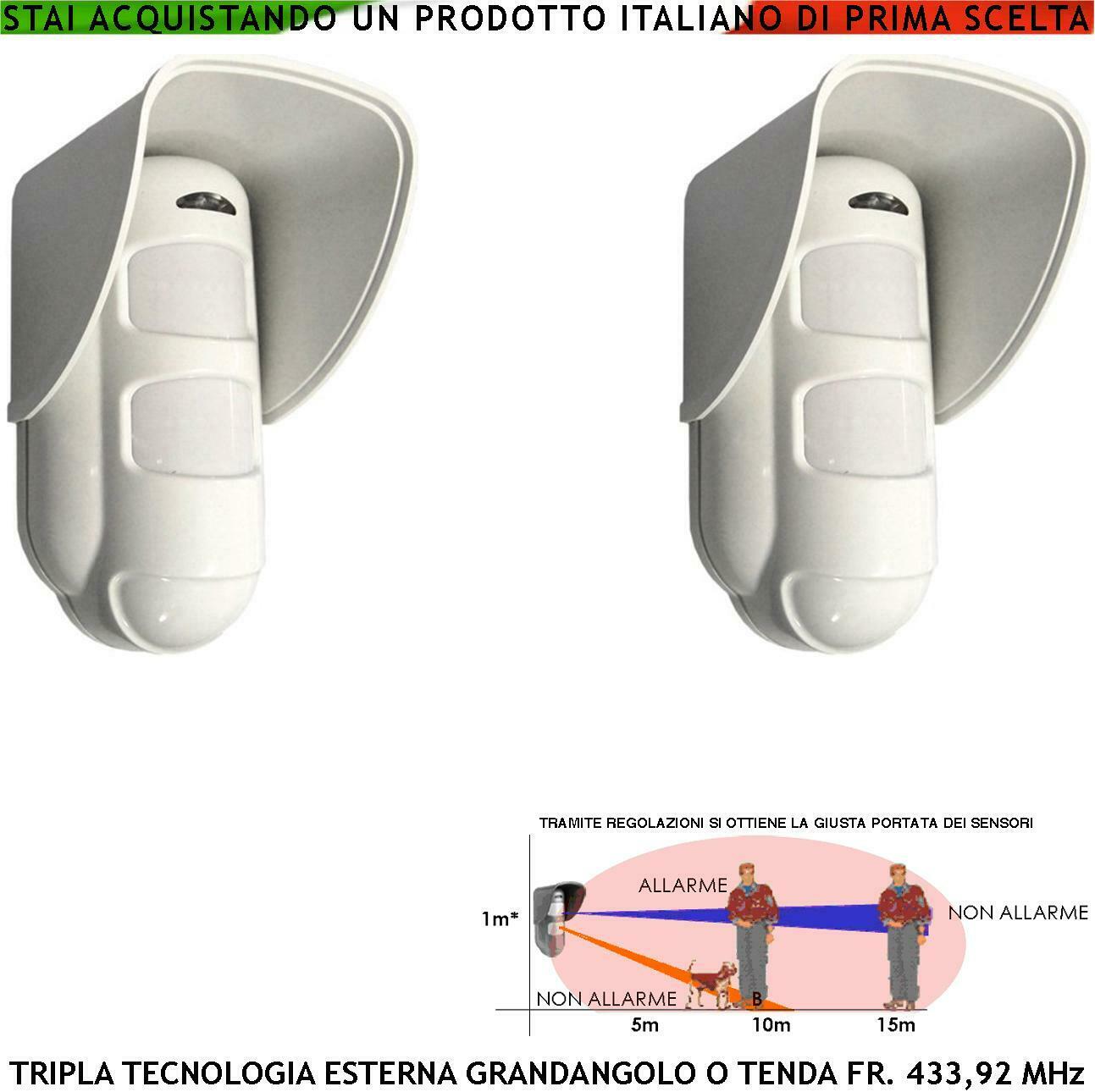 TRIPLA TECNOLOGIA PET IMMUNE DA ESTERNO SECURVERA SV-DIRBAE2SRB