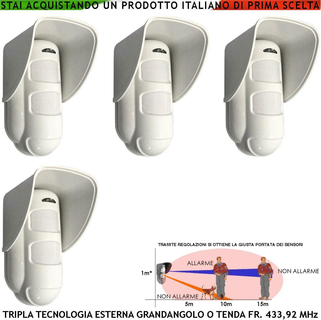 RILEVATORI DI MOVIMENTO TRIPLA TECNOLOGIA PET IMMUNE SECURVERA SV-DIRBAE4SRD