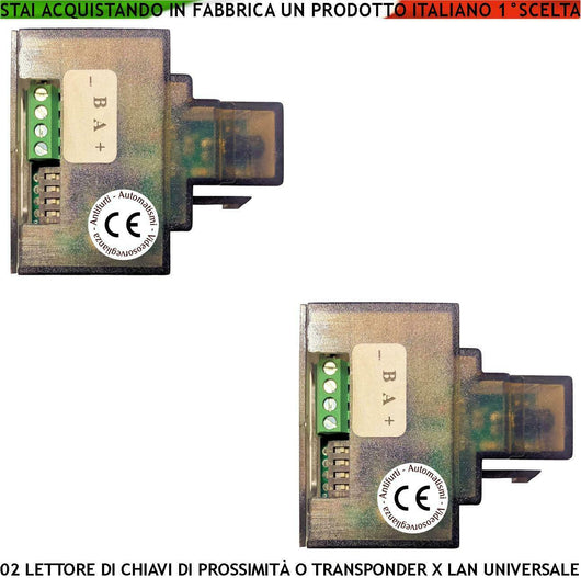 INSERITORE MODULO 501 RJ45 PRESA LAN 2 LETTORI CHIAVI SECURVERA SV-LPD2LLANUB