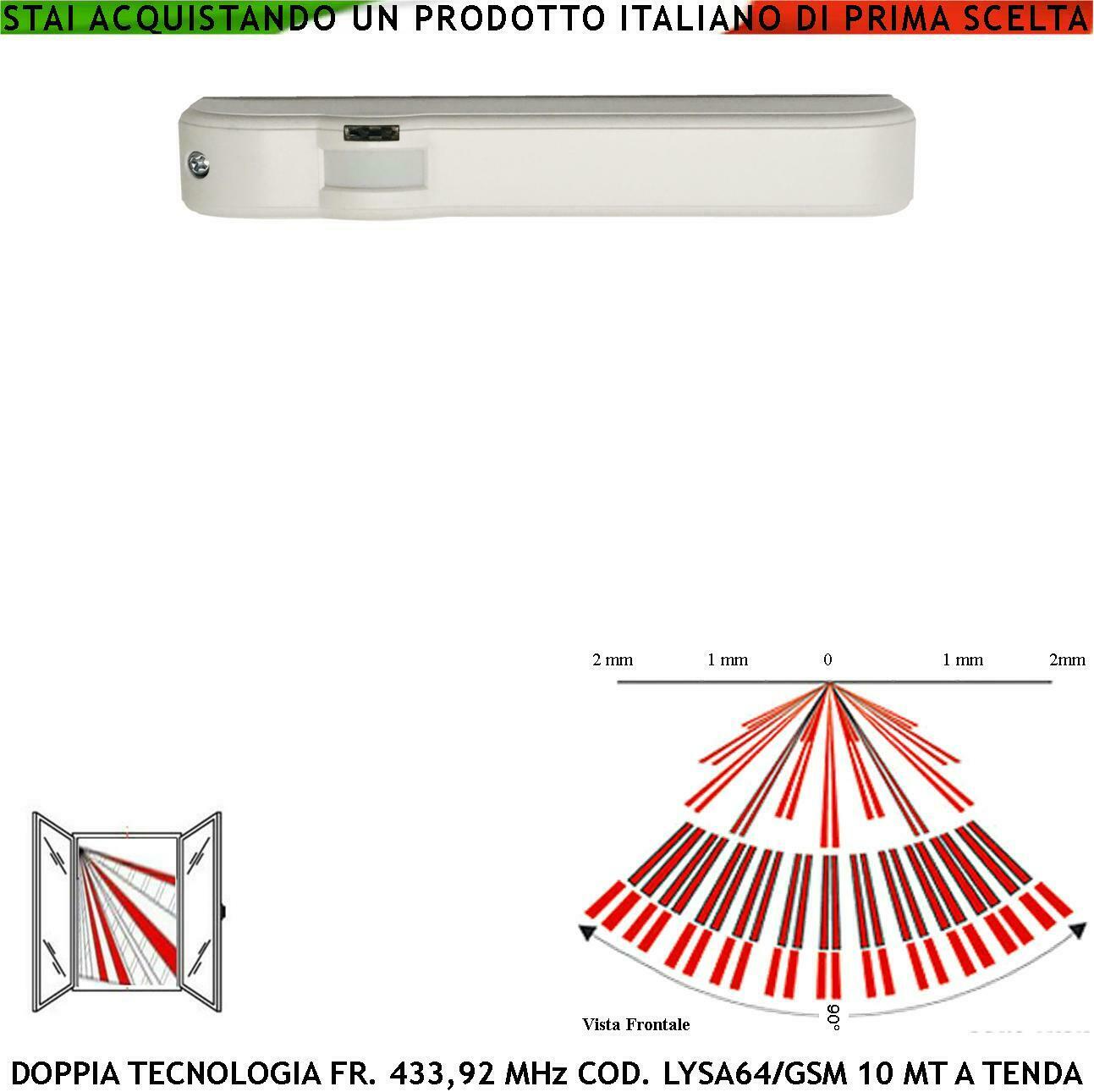 DOPPIA TECNOLOGIA RADIO TENDA CODICE SECUR-LISA64 SECURVERA SS-DTBMPTFDTA