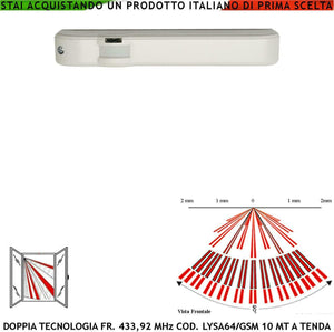 DOPPIA TECNOLOGIA RADIO TENDA CODICE SECUR-LISA64 SECURVERA SS-DTBMPTFDTA