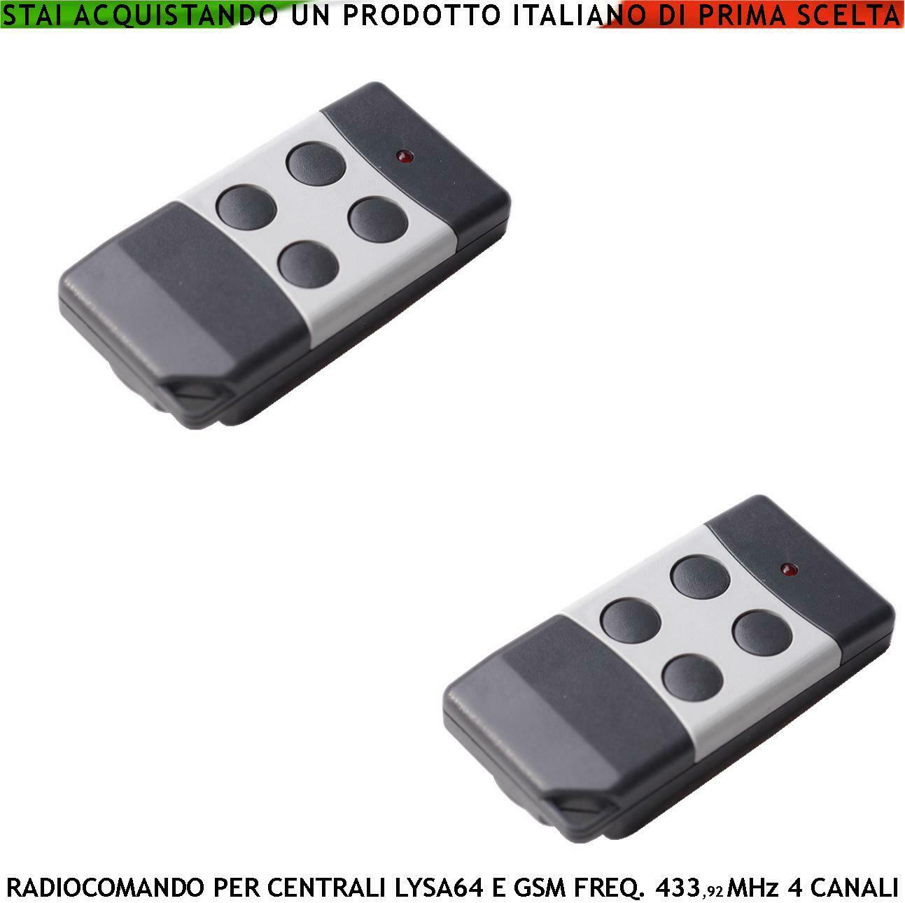 2 RADIOCOMANDI 4 CANALI PER CENTRALE ALLARME RADIO FILO SECURVERA SV-RLQ2RQLANB