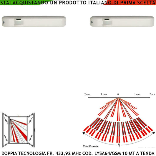 DOPPIA TECNOLOGIA RADIO TENDA DUE RILEVATORI SECURVERA SS-DTBMPT2DTB