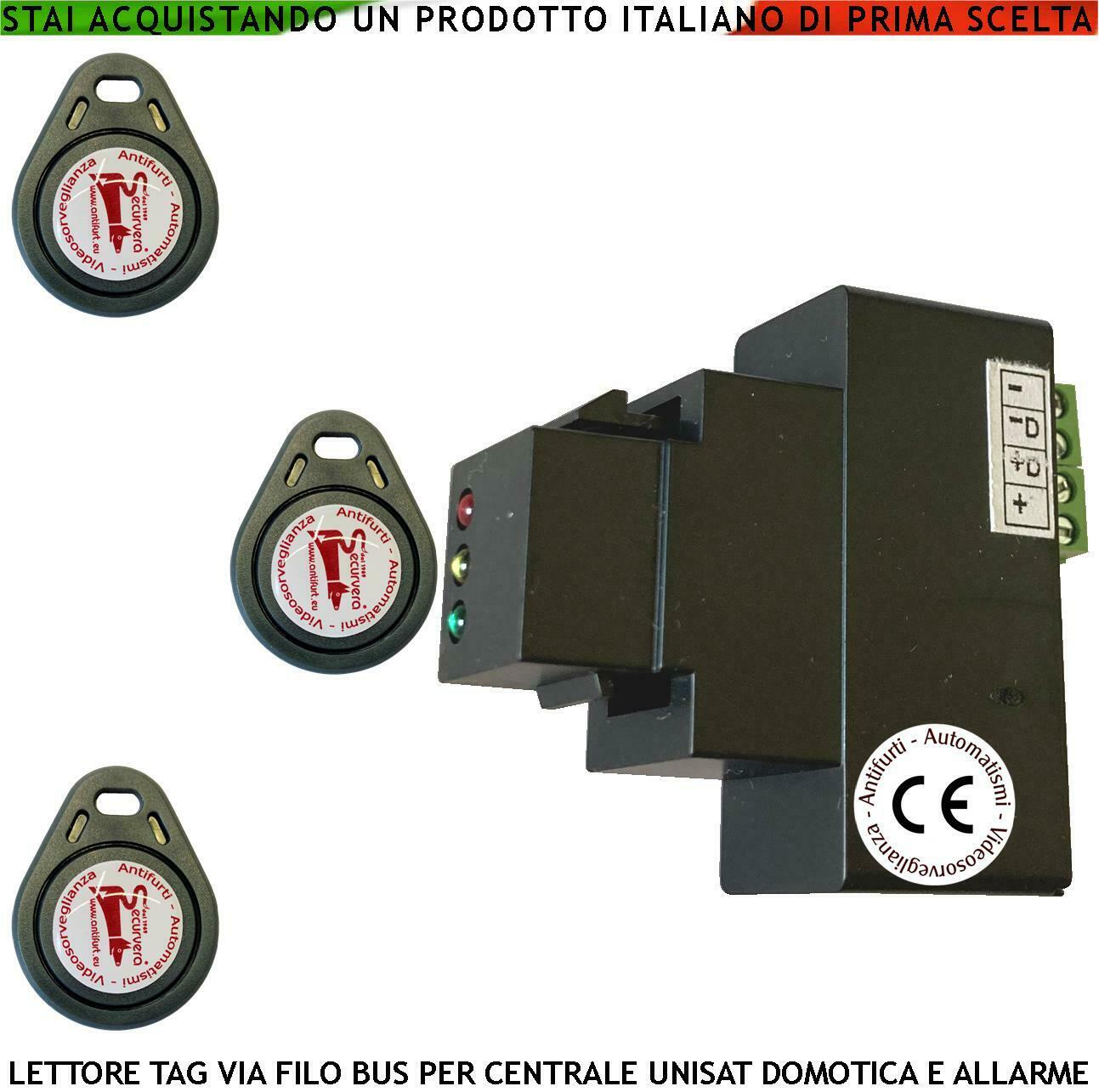 INSERITORE TRASPONDER CON 3 TAG CODIFICA UNISAT 2 SECURVERA SV-LUP3CTCPUB