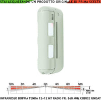 SENSORE DOPPIO INFRAROSSO A TENDA DA ESTERNO RILEVATORE SECURVERA SV-DTEDSITLPA