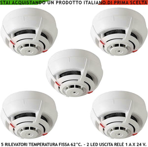 RILEVATORI DI FUMO CONVENZIONALI 5 SENSORI SECURVERA SV-RTRSTFTRTE