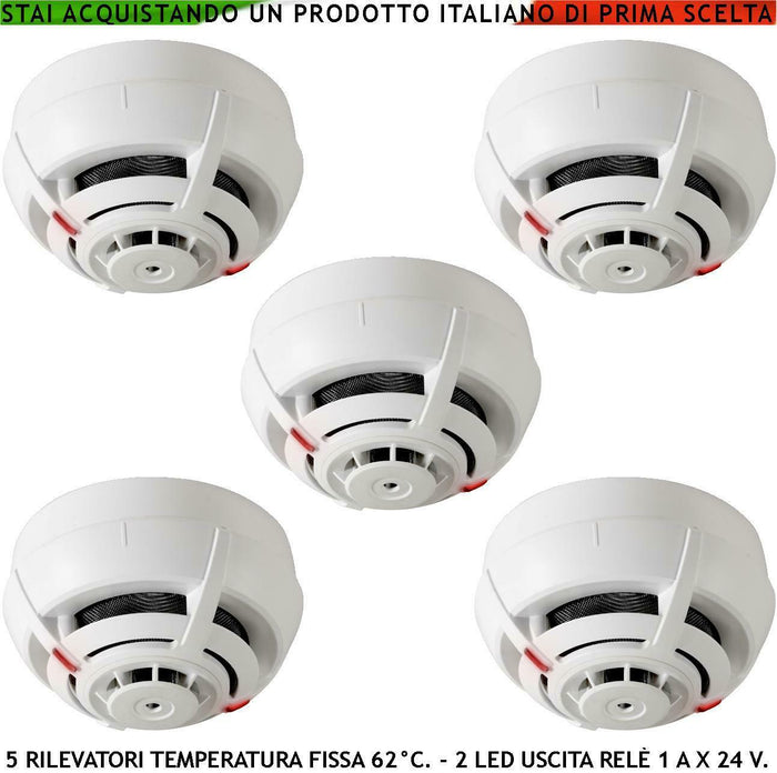 RILEVATORI DI FUMO CONVENZIONALI 5 SENSORI SECURVERA SV-RTRSTFTRTE